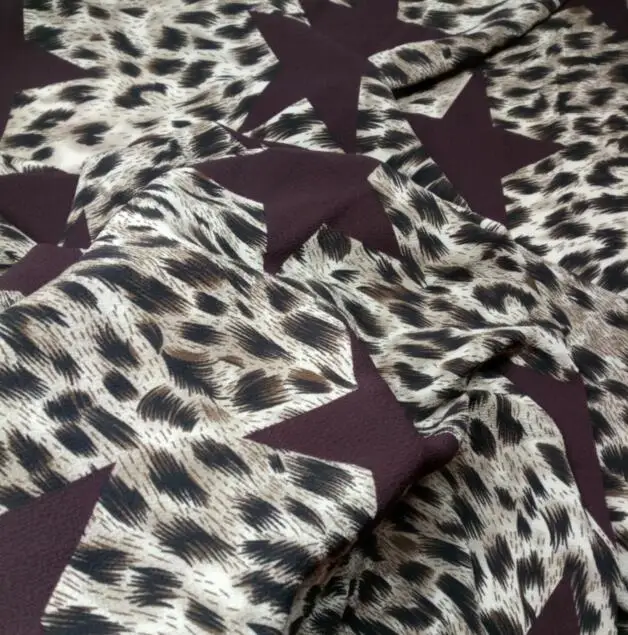 Леопардовое платье из шифоновой ткани креп ткань Летняя мода материал дышащий Косплей DIY ремесло ткань 1 ярд - Цвет: B3