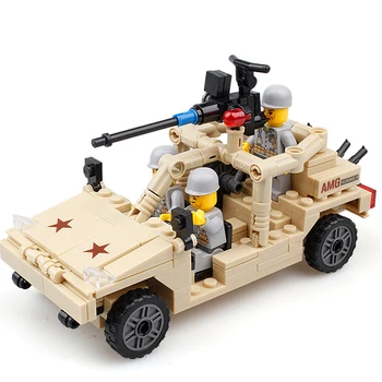 

Military Transport Bricks Blocks 1 PC with Multi-functional Chariot and Soldiers Gift Toys for Children Technic 82004