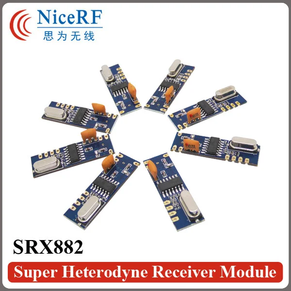 

6pcs/Pack NiceRF SRX882 433MHz Superheterodyne ASK Wireless RF Module with spring antenna