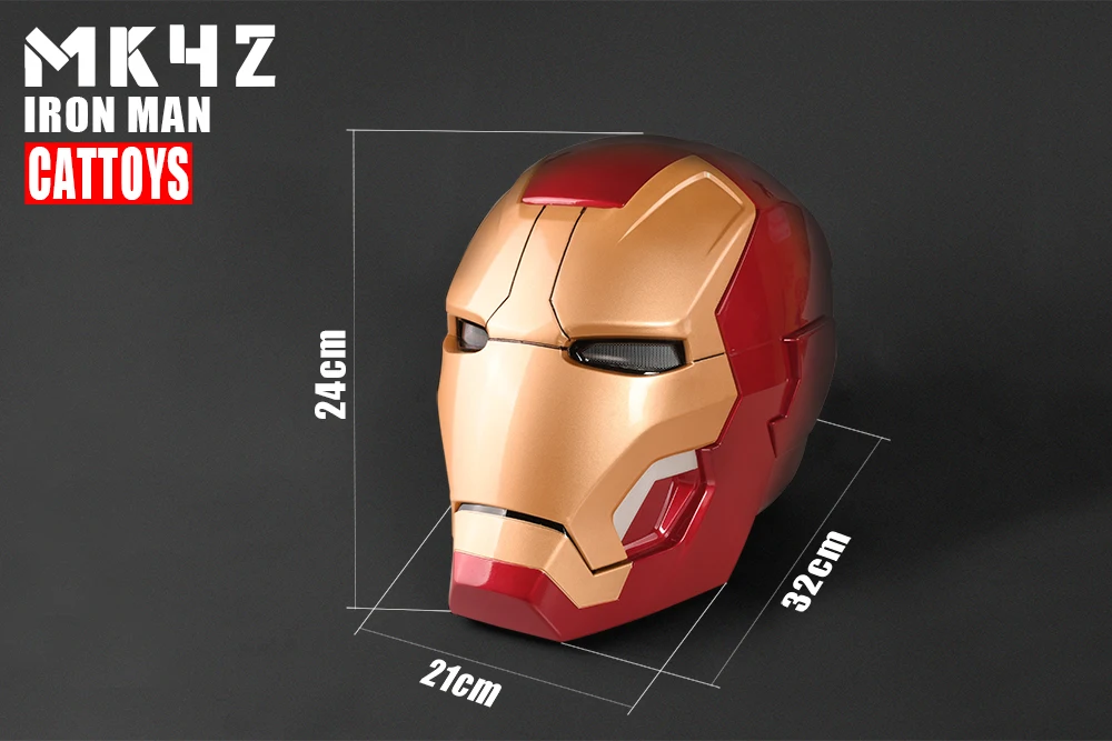 NEW Ironman MK42 IRON MAN Helmet MAGNETIC RING CONTROL ELECTRIC OPEN LED EYE COS 1:1 Scale