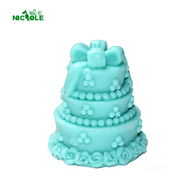 3D свадебный торт Силиконовые мыло свечи форма для ручной работы для творчества из пластика глины Украшения Инструмент Плесень