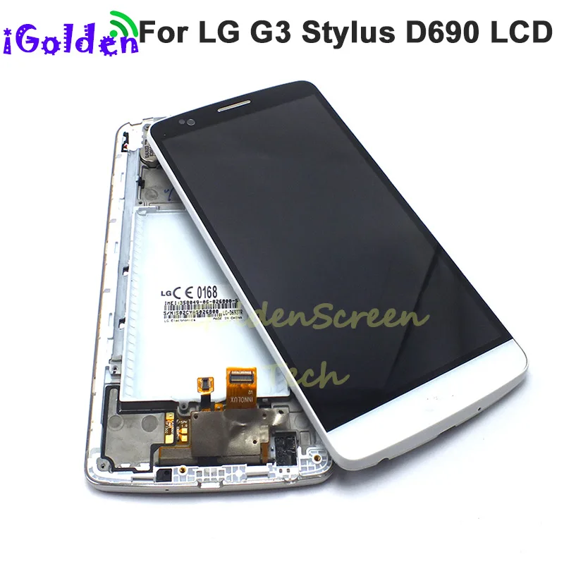 

LCD Display For LG Optimus G3 Stylus D690 LCD With Touch Screen Digitizer Panel Assembly With Frame Replacement For LG D690