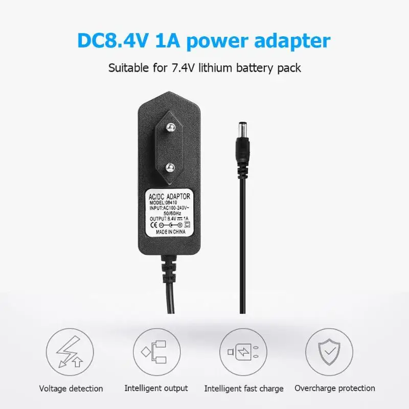 DC 8,4 V 1A/4,2 V 1A/21V 2A/16,8 V 1A/8,4 V 2A 18650 адаптеры для зарядки литиевых батарей DC5.5* 2,1mm адаптер для зарядки