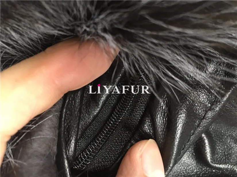 LIYAFUR Съемная Кожа рукавом натуральная толстые натуральный Silver Fox Мех животных зимний жилет пальто куртка для женщин Мода