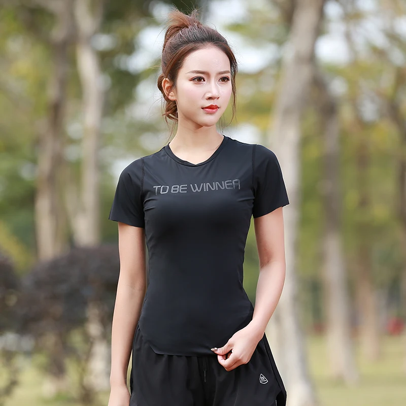 Hiking Walking Tops Women Sport T Shirt Quick Dry Breathable Gym Shirt Girl Running T-shirts Sports Short Sleeve Dropship XXL (6)