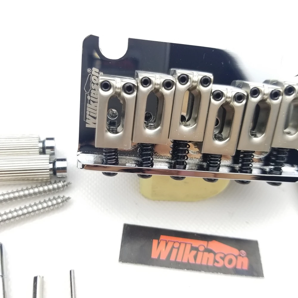 Wilkinson 2 post point Chrome Silver Double swing Electric Guitar Tremolo System Bridge for strato and suhr guitar WOV06 Wilkinson 2 post point Chrome Silver Double swing Electric Guitar Tremolo System Bridge for strato and suhr guitar WOV06