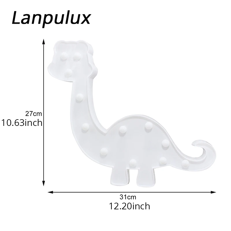 Lanpulux милый динозавр моделирование ночные светильники Зеленый Черный Белый прикроватные теплые белые лампы для животных украшение дома детский подарок