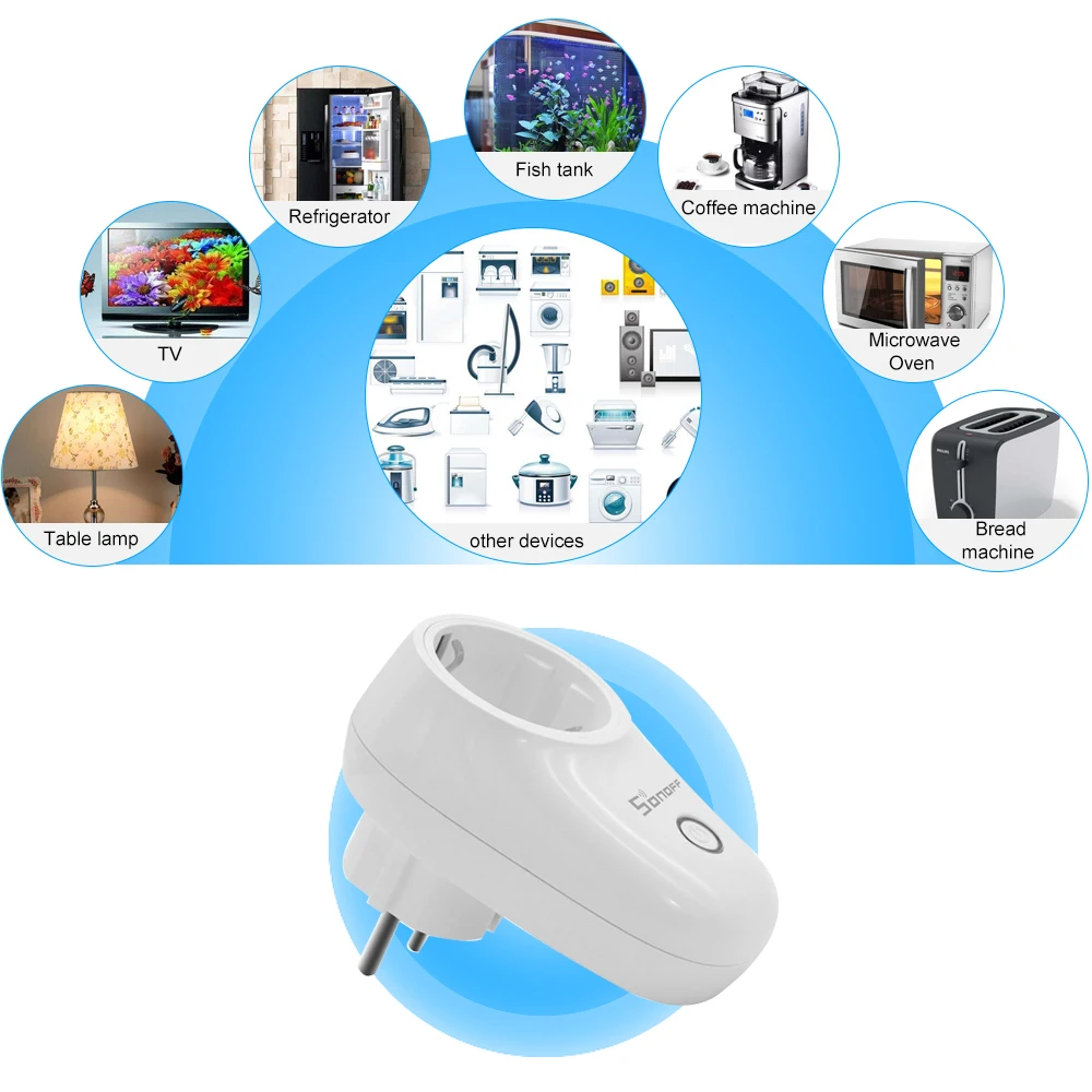 Умная розетка SONOFF S26 ITEAD с Wi Fi зарядный адаптер дистанционным управлением розетки