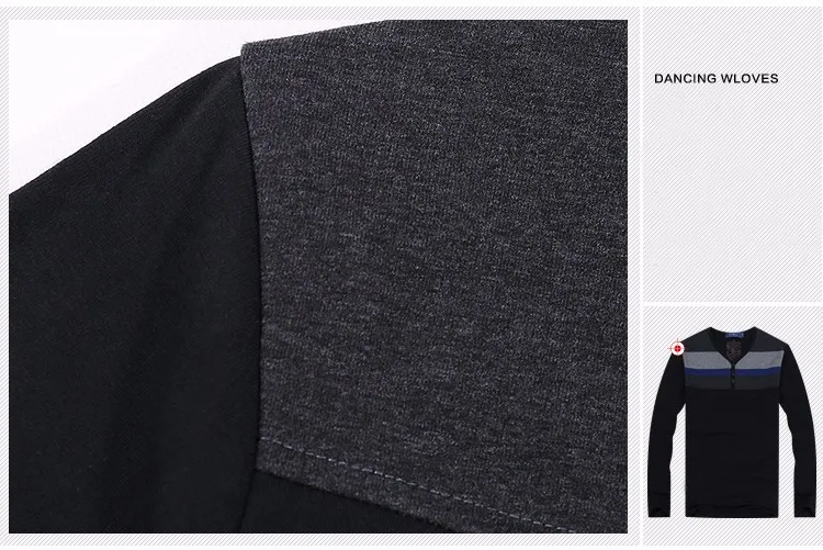 Весна-осень Для мужчин Повседневное полосатая футболка Camiseta с длинным рукавом Slim Fit удобные мягкие для отдыха Стиль лоскутное брендовая одежда футболки