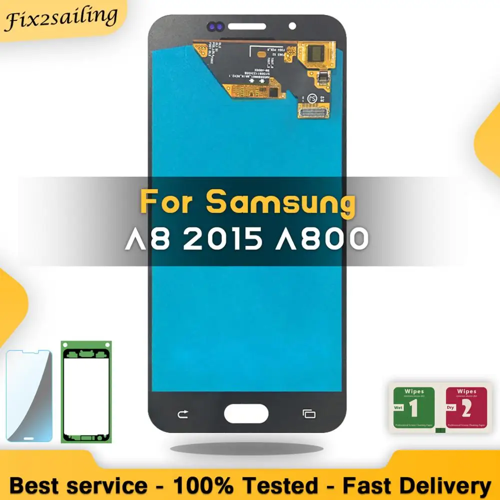 ЖК дисплей AMOLED для Samsung Galaxy A8 2015 A8000 A800 A800F 100% протестированный рабочий сенсорный