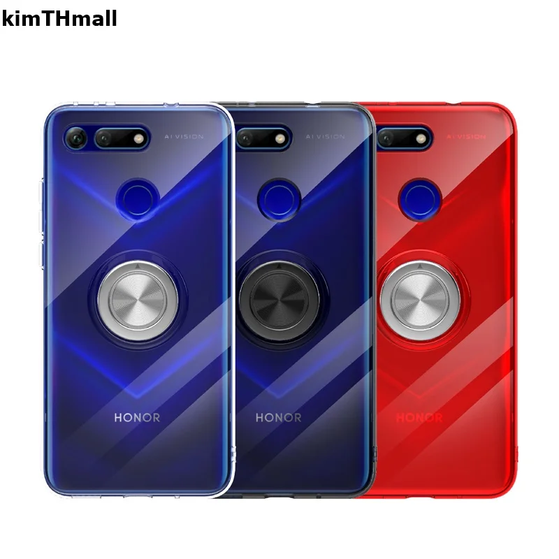 

Case For Huawei Honor view 20 Cover finger ring stand Magnet transparent case Coque For Huawei Honor v20 view20 case kimTHmall