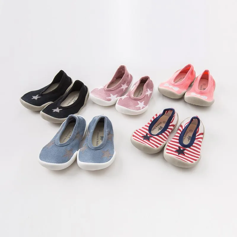 DB7610 Dave Bella Toddler Shoes Soft Bottom For Newborn Fashion Baby Socks With Rubber children shoes