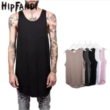 HIPFANDI Новые однотонные Цвет с длинным; арочная обшивка; плотная верхняя одежда без подкладки верхняя одежда Летняя майка Для мужчин Летняя майка Топ