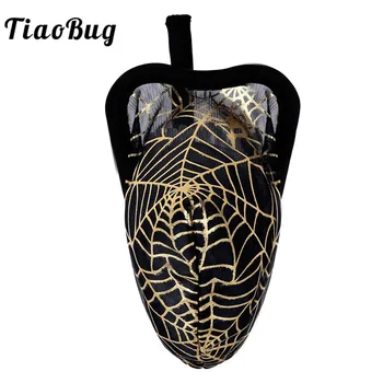 

TiaoBug Mens Lingerie Gold Spider Web Pattern See Through C-String Sexy Male Men Bulge Pouch Bikini Underwear Panties Jockstrap