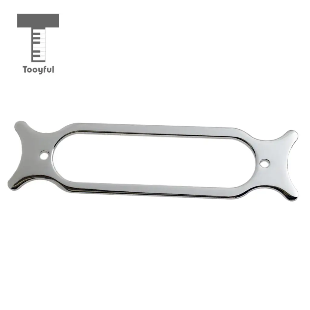 Tooyful Durable 1 Piece Metal Single Coil Pickup Mounting Ring Plates Frame Silver for Electric Guitar Parts