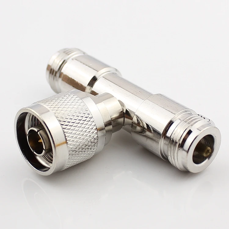 

2PCS N-Type Male To N-Type Female Triple T Shaped RF Antenna Adapter 3-Way Splitter Connector For Cell Signal Booster Repeater