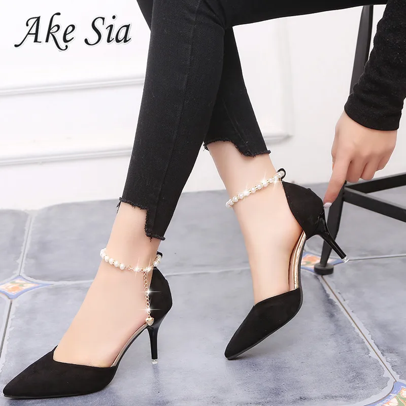 2019 summer new font b women s b font sandals thin high heel shallow mouth single