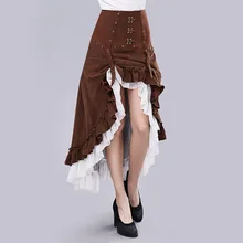 Gear Duke Women Novelty Steampunk Gorgeous Fashion Victorian Ruffled Long Skirt Women's Vintage High Waist Skirt