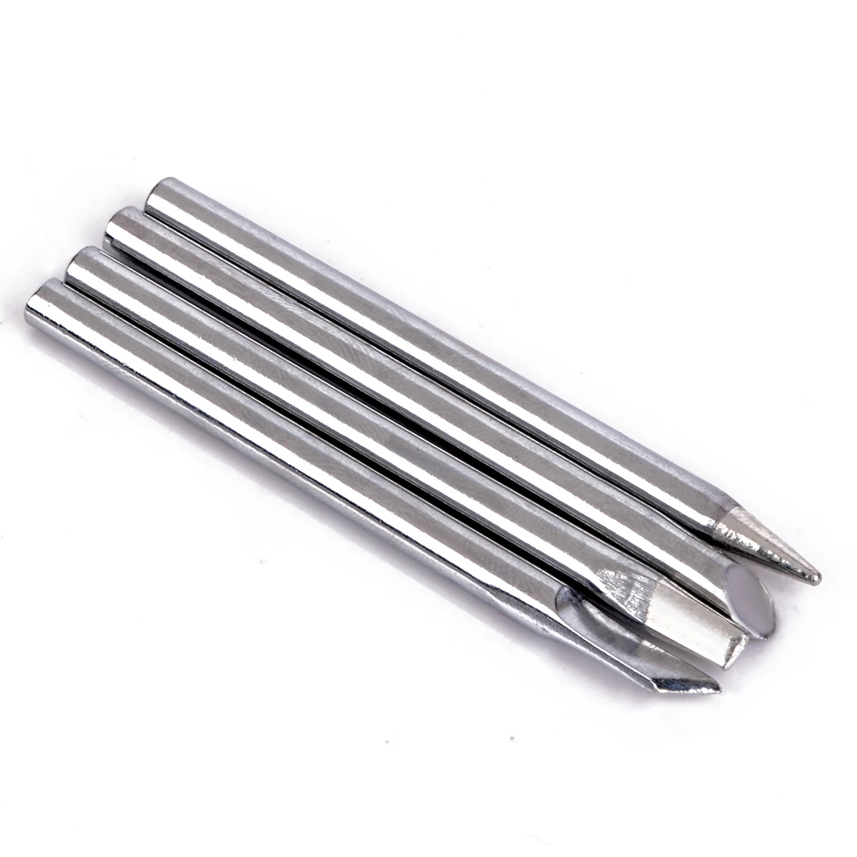 4pcs Copper Iron Tips 4.4mmx65mm Soldering Iron Tip Head Replaceable Shank For 40W Solder Irons Solder Machines