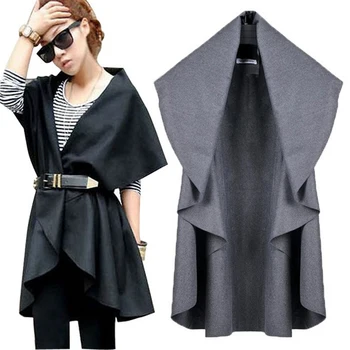 

Outwear New Women Vest Coat Colete Feminino Plus Size Loose Irregular Casual Female Coats Jackets Vest Coats 6 Colors