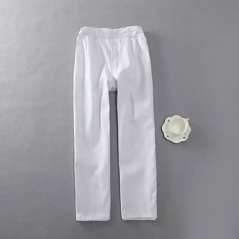 Pantalones chef baratos, uniforme de blanco, pantalones de chef blancos, de camarero de restaurante chino|waiter uniform|chef wear pantswhite chef pants - AliExpress