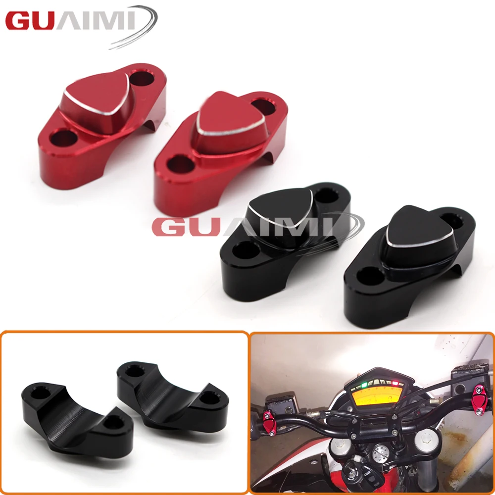 Для Ducati Monster 696 2008-2014 MONSTER 695 2013-2014 MONSTER 697 2010-2014 ЧПУ Заготовка Алюминий руль зажим крышки