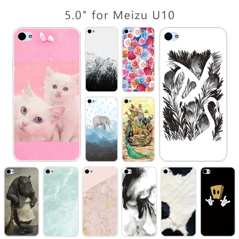 Мягкий чехол из ТПУ для Meizu Meilan U10 U 10 прозрачная Мягкая силиконовая задняя крышка