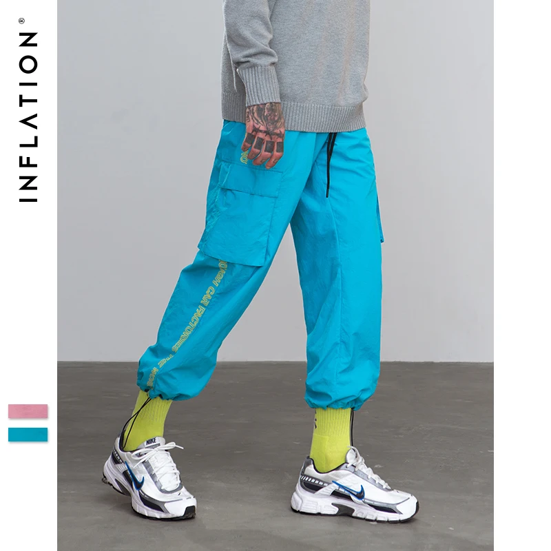 Мужские штаны-шаровары в стиле хип-хоп CargoWindbreaker, спортивные штаны, мужские Модные длинные штаны 8879W