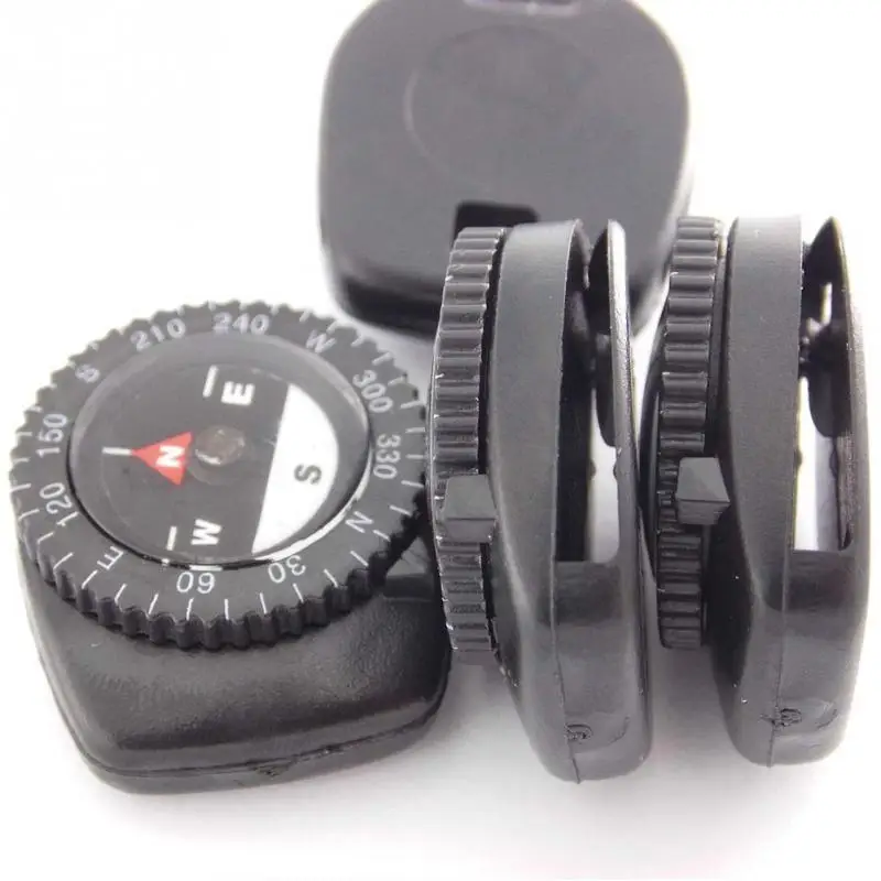 1 Pc صغيرة السائل مليئة البوصلة كليب على Paracord سوار حزام (استيك) ساعة حقيبة حزام لقطة البوصلة في الهواء الطلق الاتجاه دليل و 191