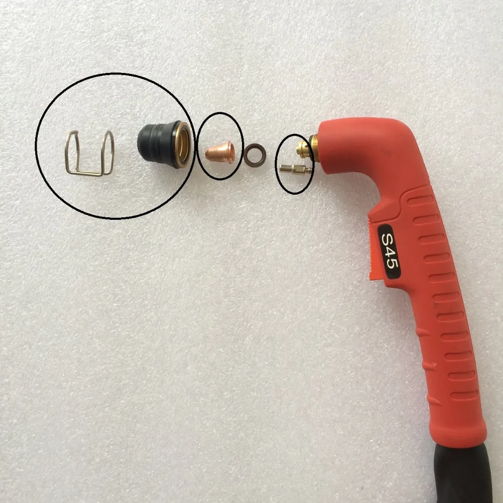 OEM Trafimet S25 S35 S45 PT-40 PT40 IPT-40 Plasma Torch Consumables Kit 22 Pieces welding machine parts OEM Trafimet S25 S35 S45 PT-40 PT40 IPT-40 Plasma Torch Consumables Kit 22 Pieces welding machine parts