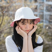 Летняя Панама, Женская Двусторонняя одежда, рыбацкая шляпа, художественный Дикий солнцезащитный крем, японская Солнцезащитная шляпа, Корейская версия