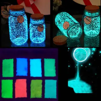 

10g Luminous Party DIY Bright Glow in the Dark Paint Star Wishing Bottle Fluorescent Particles