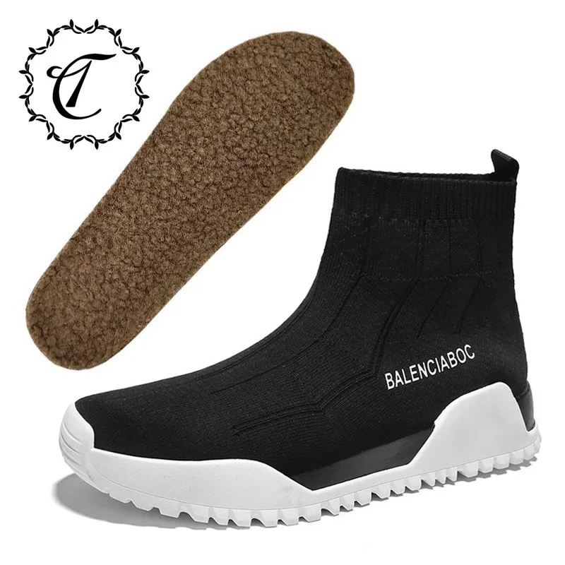 

CatriCa Give Insole-Cushion 2019 All Black Casual Breathable High Top Quality Fashion Luxury Male sock Shoes Men Sneakers 1665