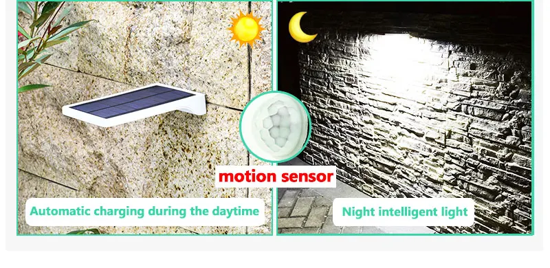 450LM 36 светодиодный настенный светильник на солнечной батарее с датчиком движения PIR, уличный светильник на солнечной энергии, уличный светильник для наружного освещения, настенный светильник для садовой дорожки
