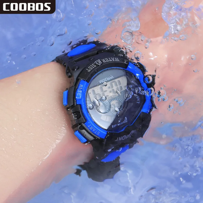 Digital Kids Watches Sports Children's Wrist Watch Multifunction Colorful Light Waterproof Student Electronic Watch Dropshipping