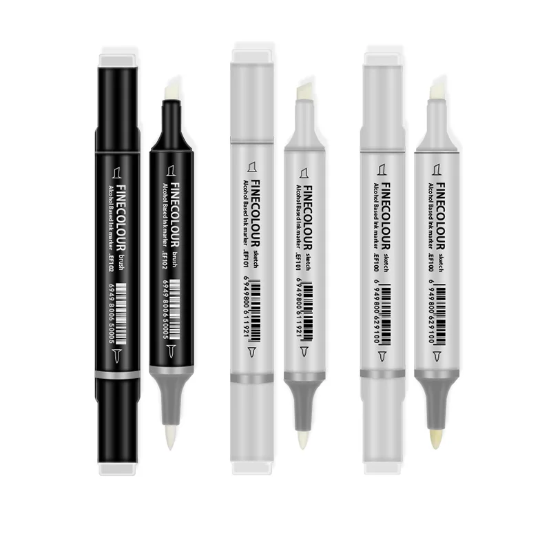 Маркеры на спиртовой основе Finecolour EF102 EF101 EF100 сменные профессиональные