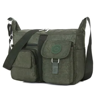

2019 new Korean version of the nylon female bag men's bag shoulder slung large capacity multi-disc leisure travel motorcycle bag