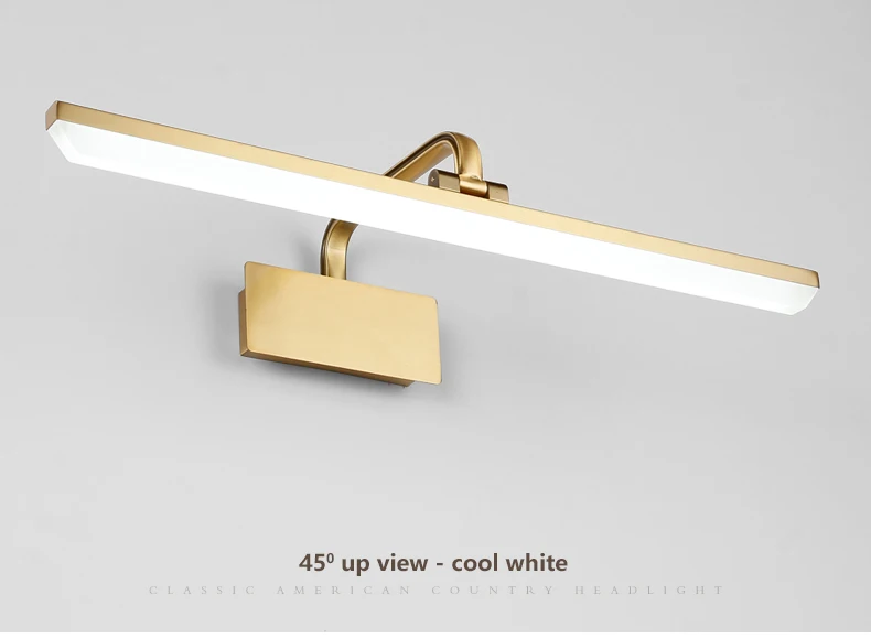 Современный светодиодный настенный светильник для ванной комнаты с регулируемым золотым/белым/черным туалетным зеркалом, настенные бра, настенные светильники, декоративное настенное освещение
