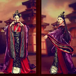 Qin Shi Ming Yue фиолетовый Qin костюм императрицы Hanfu тематическая фотография Hanfu tv Play Театральный Костюм для сцены Hanfu