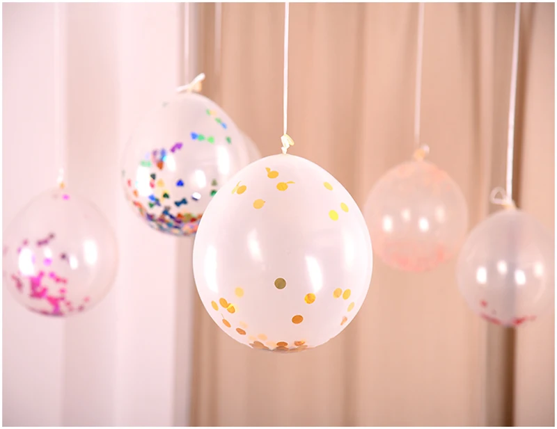 5 шт./компл. воздушный шар 12 дюймов латексные воздушные шары для детей конфетти с днем рождения вечерние украшения освещения Свадебные клипсы для воздушных шаров