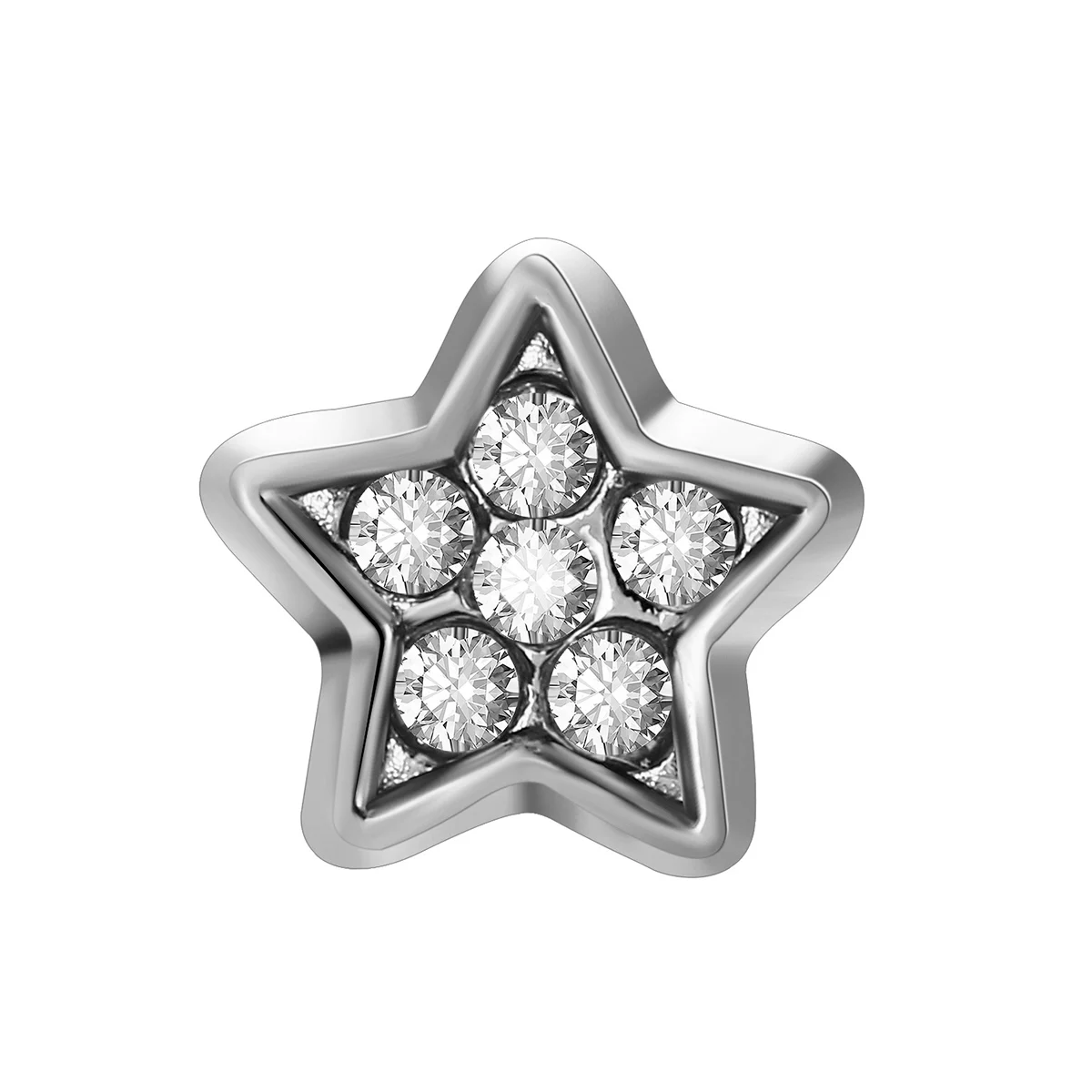 

10pcs White Five Point Star Pentagram Custom Floating Charms for Glass Locket
