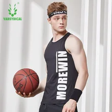 Vansydical Для мужчин спортивные кроссовки жилеты спортивную одежду быстросохнущая без рукавов тренировки Топы Бег Баскетбол майки майка