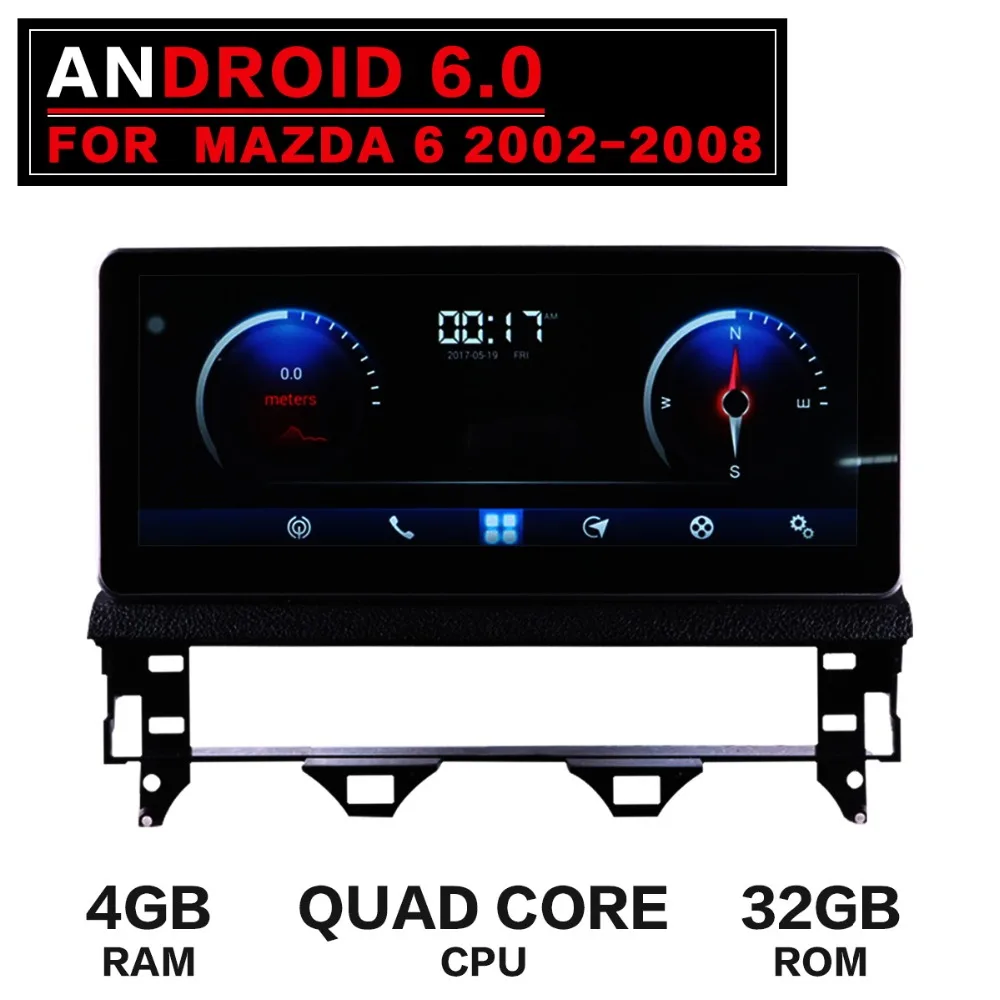 Perfect Tesla 10.25 inch Android 2+64G Car DVD Stereo Multimedia Headunit For Mazda 6 2002-2008 Auto PC Radio GPS Navigation Video Audio 3