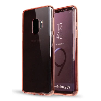 

50pcs Luxury Soft Silicone Full Cover For Samsung S10 E S9 S8 Plus Note 9 8 A9 2019 A50 A40 M20 Clear TPU Shockproof Back Case