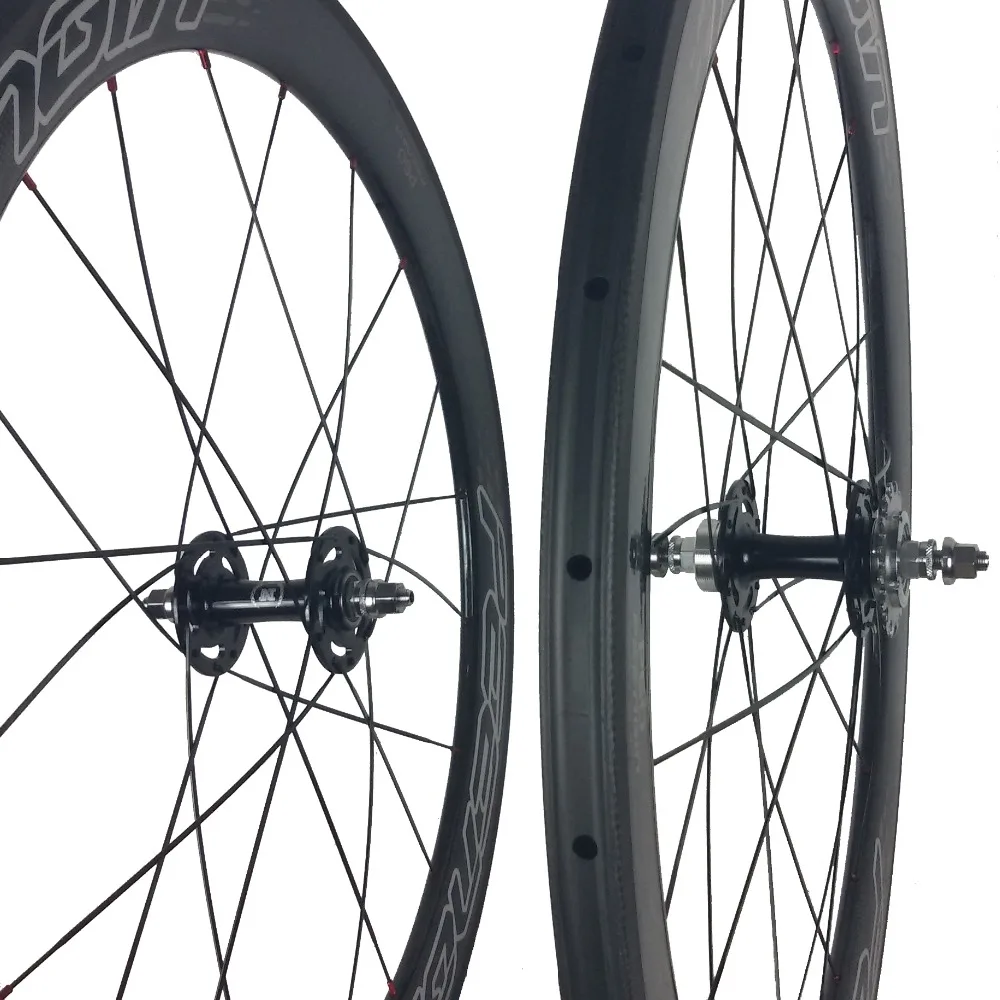 Sale Hot saling carbon aero wheel cover 700C Track Bike Wheels 38x25mm Front 60mm Rear mixed Carbon Clincher Track Bike Fixed Gear 2