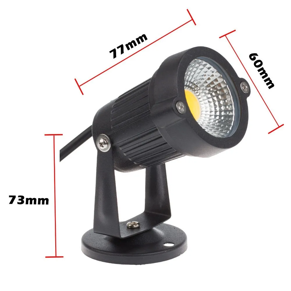 COB Outdoor Garden Light LED Lawn Lamp Spike 10W 7W 5W 3W Waterproof Bulb 220V 110V 12V Landscape IP65 Path Spotlight