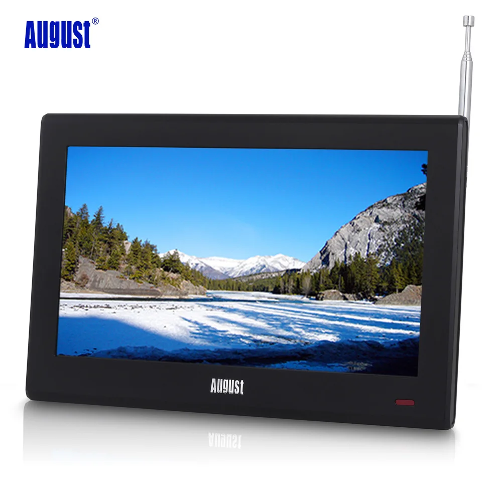 August DA100D 10inch Portable TV with Freeview Digital LCD Television for Car,Kitchen,Beside Table Digital TV for DVB-T/DVB-T2