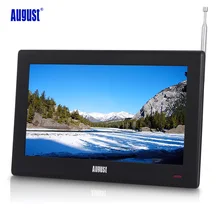 August DA100D 10inch Portable TV with Freeview Digital LCD Television for Car,Kitchen,Beside Table Digital TV for DVB-T/DVB-T2