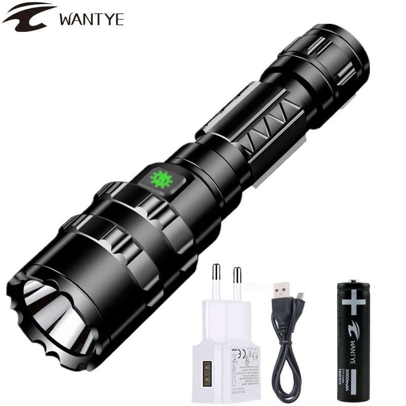 Tactical Flashlight LED USB Rechargeable 6000Lm XM-L L2 Flashlight Torch 18650 Lantern waterproof 5 Modes Camping Light Tactical Flashlight LED USB Rechargeable 6000Lm XM-L L2 Flashlight Torch 18650 Lantern waterproof 5 Modes Camping Light