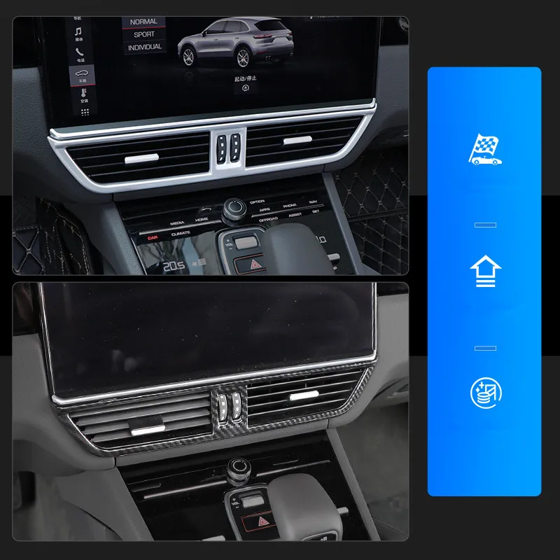 ABS Автомобильная центральная консоль Vent Air Outlet Обложка наклейки mouldings отделка для